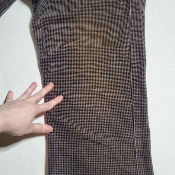 Edwin Prestige Pants Size M Houndstooth Pattern Black Tan Corduroy Womens - Picture 9 of 14